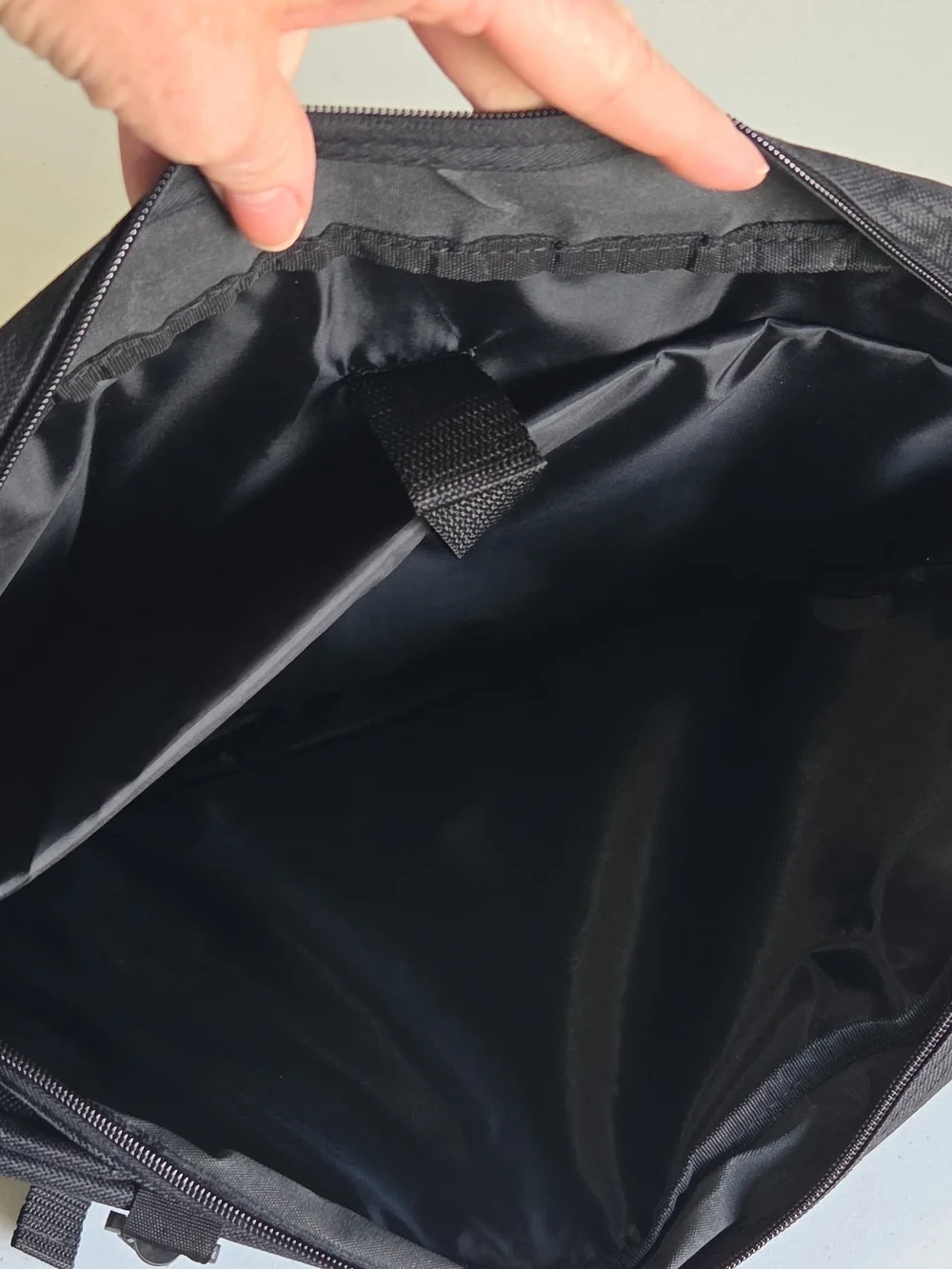 Black Laptop Messenger Bag  - Durable Everyday Carry Padded Divider Multi Pocket